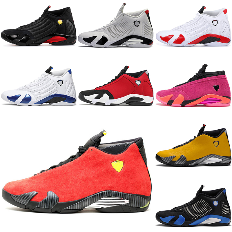 2023 Chaussures de plein air pour hommes Jumpman x 14 Hyper Royal 14s Satin University Gold Red Desert Sand Baskets Baskets 40-46 58