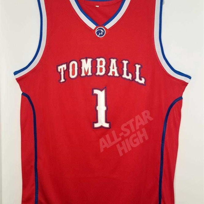 

Xflsp #1 Jimmy Butler Tomball High School Throwback Basketball Jersey Stitched Customized Any Name And Number, Red