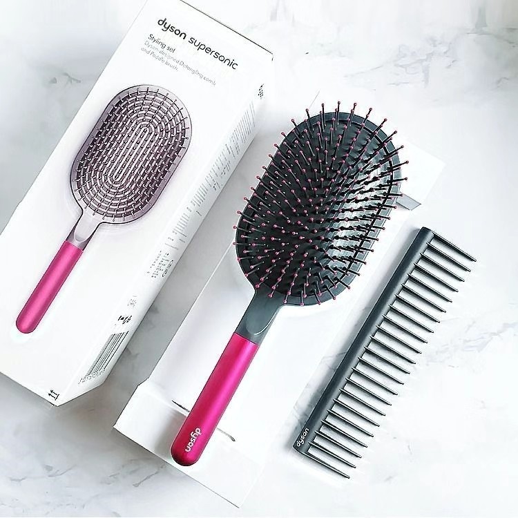 

Dyson Comb Wide Tooth Air Detangling Hairdressing Rake Hair Styling Massage Sharon Brush Set 2PCS Tool Accessories Comb Suit and Paddle Brushes