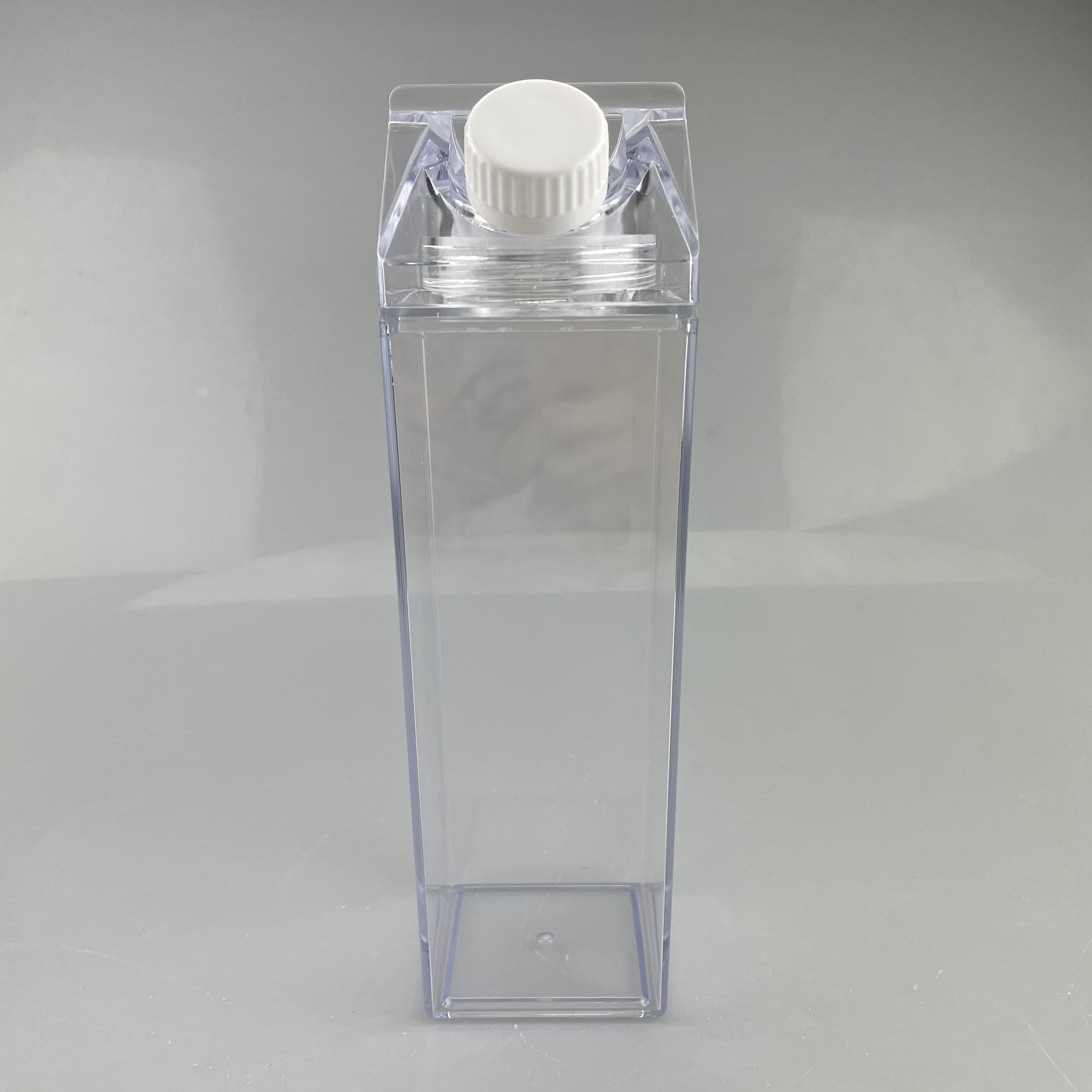 

US Local Warehouse 500ml non-sublimation square tumbler milk bottle Plastic Clear Transparent water bottles Cartoon Acrylic Plain Juice mike carton Box cup BPA free