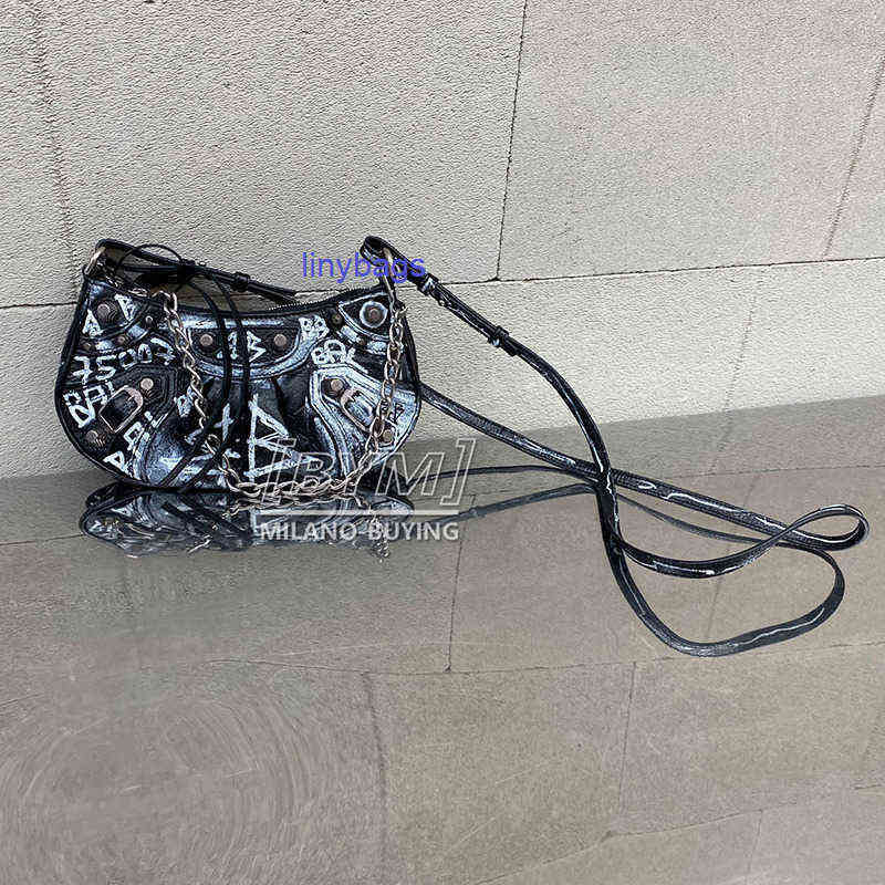 

designer bags balencaigass Mini lecagole graffiti motorcycle bag 6UMN 3Z3S, No return;no exchange;no order