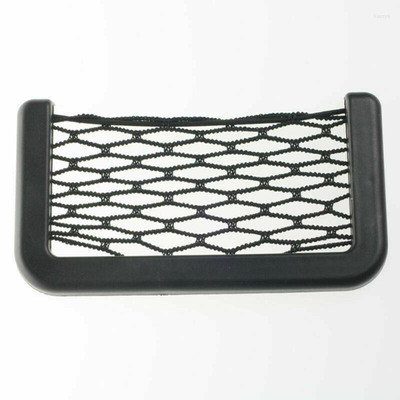 

Car Organizer Side Storage Net Bag Phone Holder Replacement Seat 3pcs Accessories Back Black