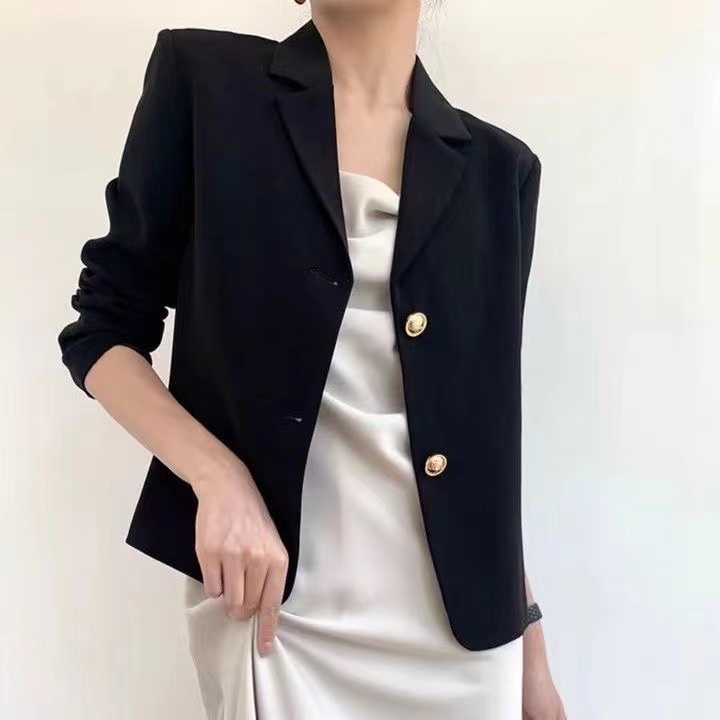 B059 Costumes pour femmes Blazers Tide Marque de haute qualité Mode rétro Simple série de couleurs pures Veste de costume Slim Plus Size Vêtement