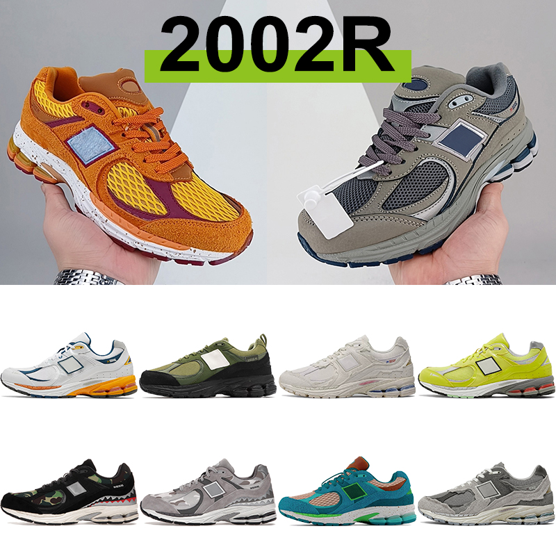 

2002R Sneakers Men Women Running Shoes Basement Olive Bone Light Aluminum Protection Pack Rain Cloud Sea Slat Trainers Fashion Mens Chaussures, Shoe box