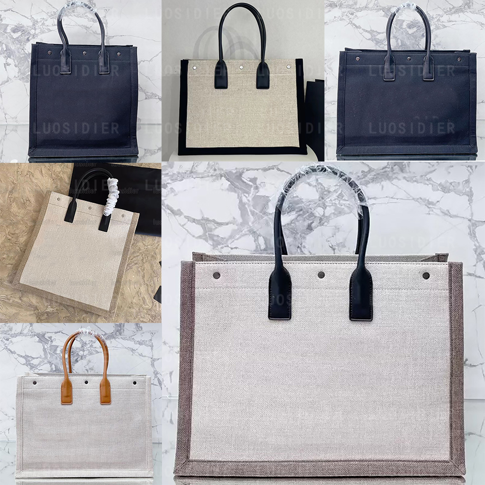 

Fashion Rive Gauche tote bag canvas leather designer metal hardware beach bags ladies casual totes crossbody female big purses handbag, I need see other product