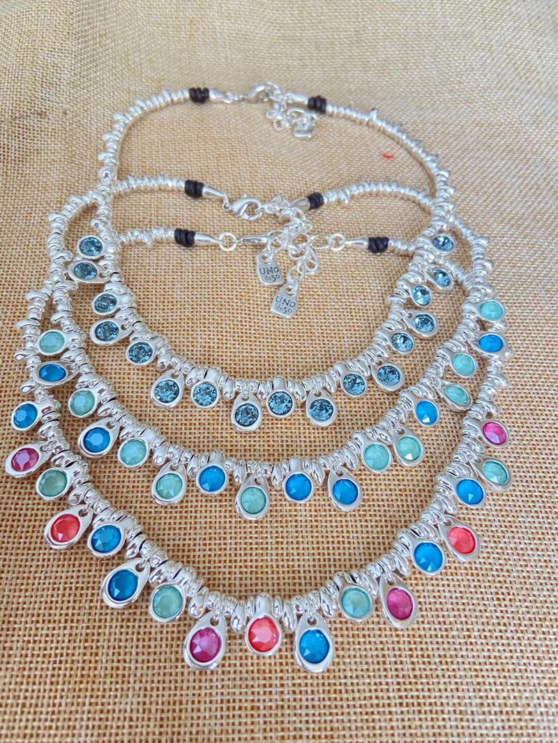 

Authentic Original Treasure Necklace Silver Color Necklaces For Women UNODE50 925 Sterling Silver Plated Jewelry Fits European Uno De 50 Style Gift Men Bracelets