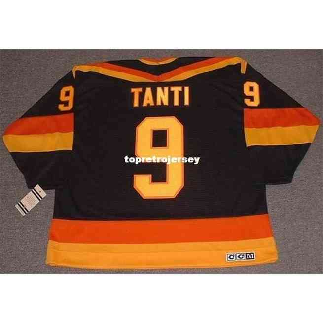 

Wholesale Mens Tony Tanti 1987 Ccm Vintage Away Cheap Retro Hockey Jersey, Black