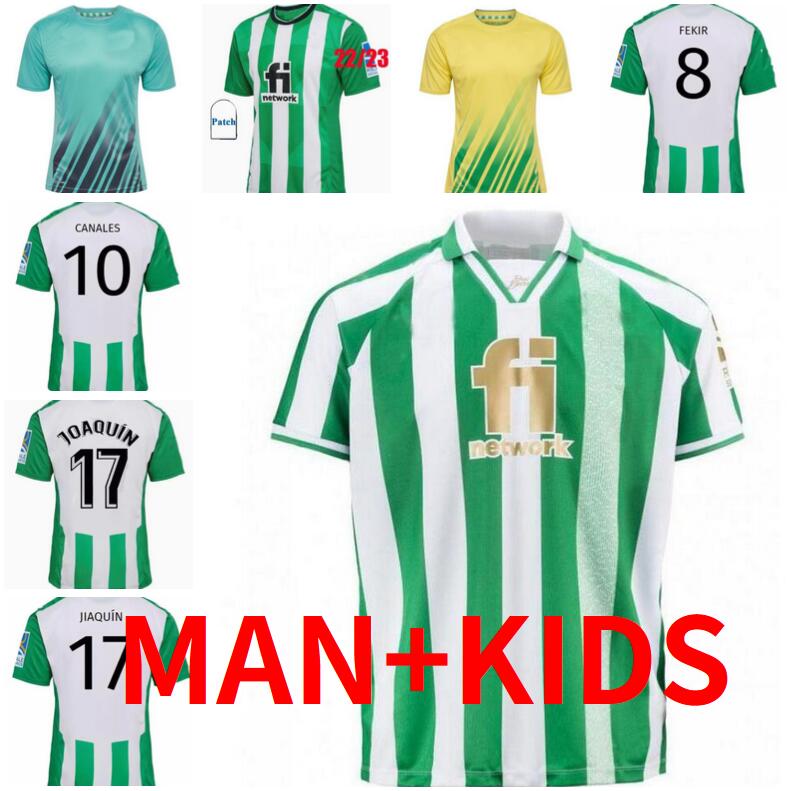 

Men kids kit 22 23 real Betis soccer Jerseys JOAQUIN B.Iglesias football shirt Juanmi CANALES Fekir 2022 2023 special football shirts copa DEL rey FINAL champions