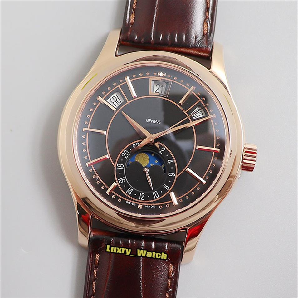 

Luxry Watch GRF version Complications Annual Calendar 5205R-010 Cal.324 S QALU 24H/206 Automatic Black Dial Moon Phase Rose Gold W289p, Professional waterproof