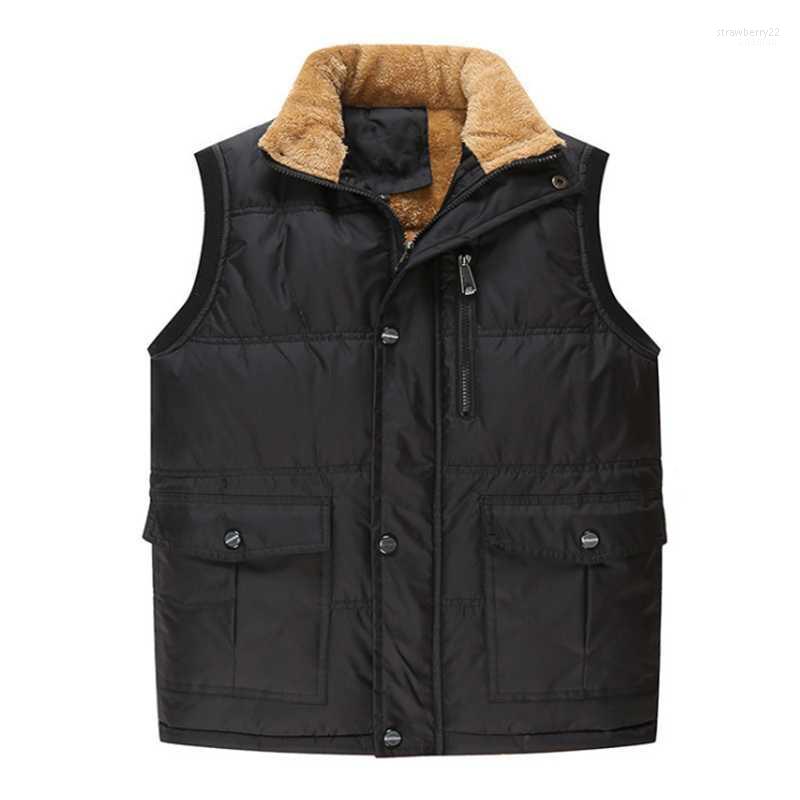 

Men's Vests 2022 Winter Warm Casual Plus Size Vest Jacket Clothing Jaqueta Masculino Gilet Chaleco Erkek Giyim 6xl Inverno Wedkarstwo Stra22, Black
