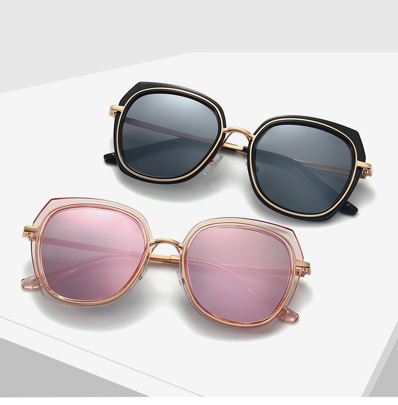 high quality luxury designer Sunglasses for woman mens man womens Metal Frame PC pink black gold Lenses small round glasses female fashion aviato