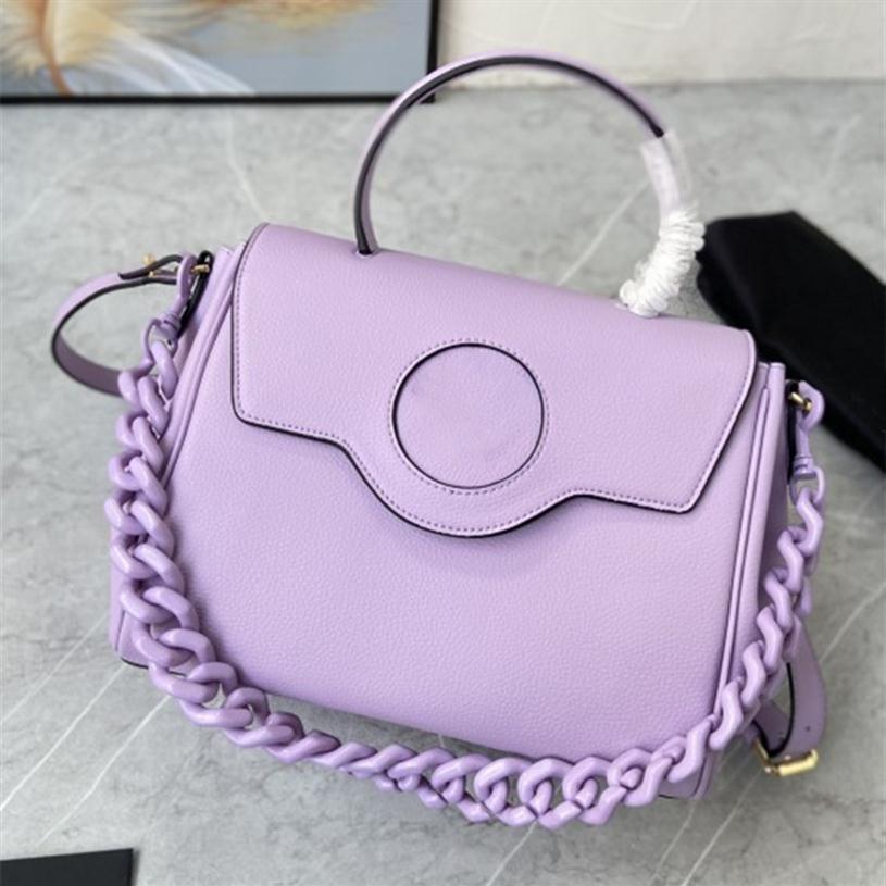 High quality chain bag ladies luxury leather handbags black fashion brand shoulder bag Medusa design classic retro large capacity 196U