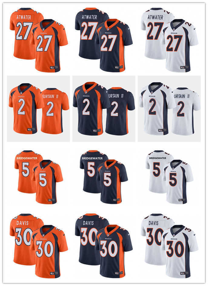 

Men Women Youth Denver''Broncos''27 Steve Atwater 5 Teddy Bridgewater 30 Terrell Davis 2 Patrick Surtain II custom Football Jersey, Colour