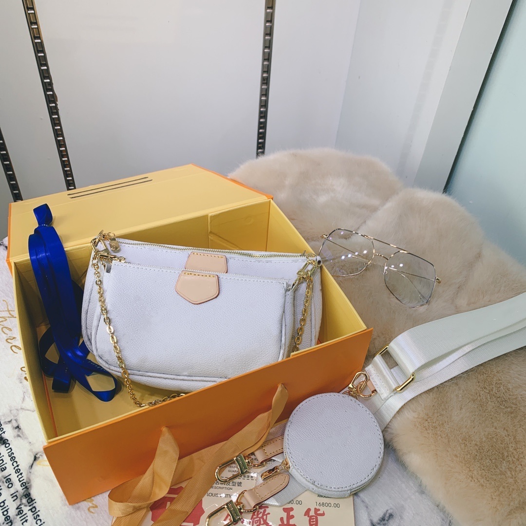 

Designers Favorite Multi Accessories Shoulder Bags Women Crossbody Purse Luxury Handbags Coin Wallet With Date code Dust bag, Red-m44840