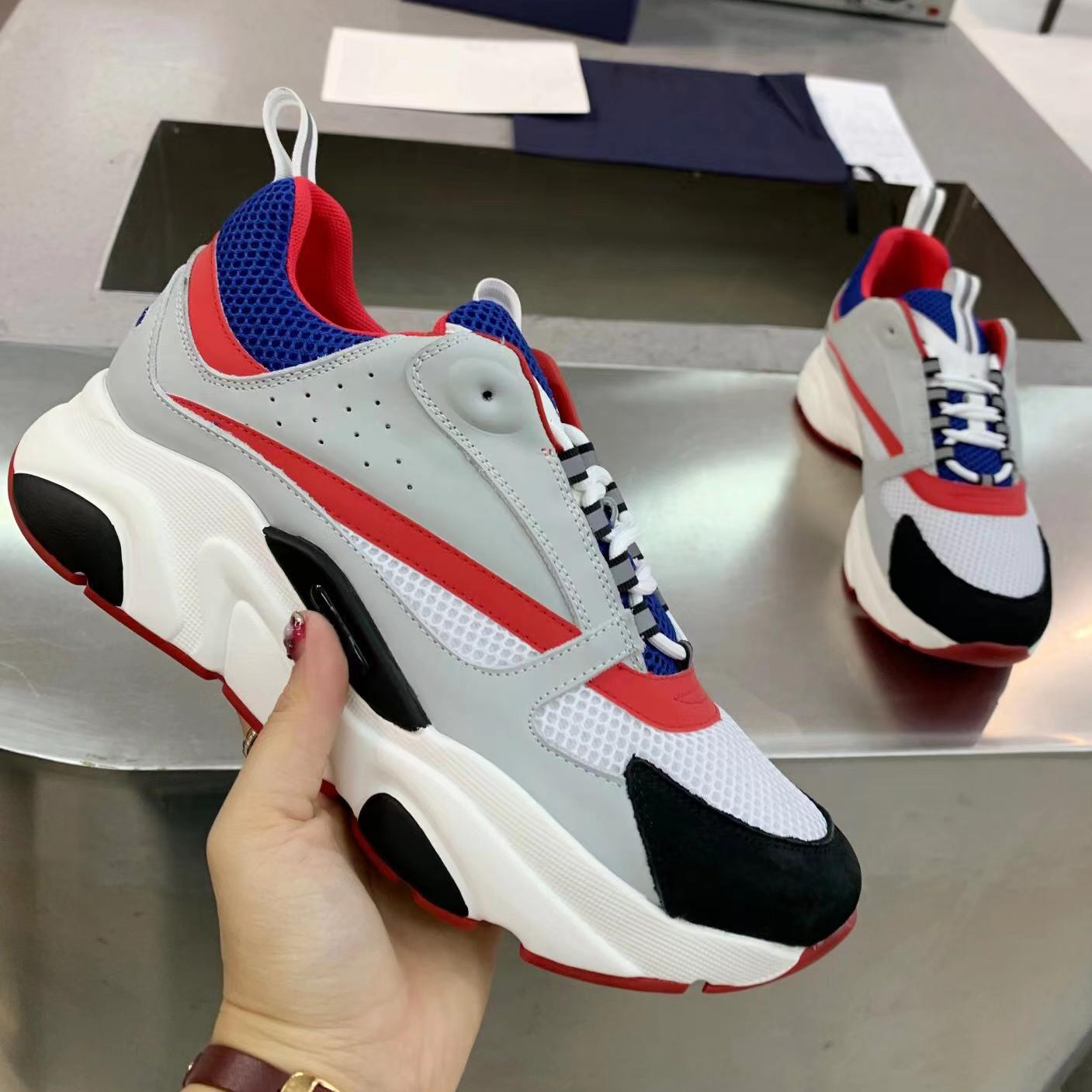 

Designers Casual Shoes Men Women Canvas Calfskin Sneakers Obliques White Technical Knit Retro Patchwork Trainers Platform Shoe, Color 2