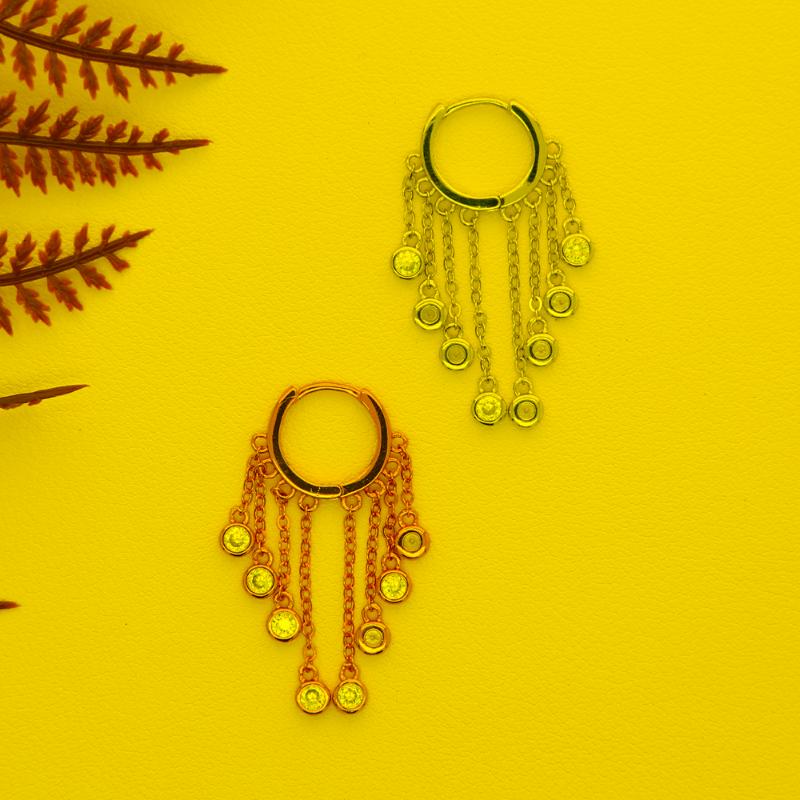 

Hoop & Huggie Arrived Fashion Clear Bling Cz Charm Dangling Earrings For Women Multi Tassel Link Chain Drop Trendy Jewelry GiftsHoop