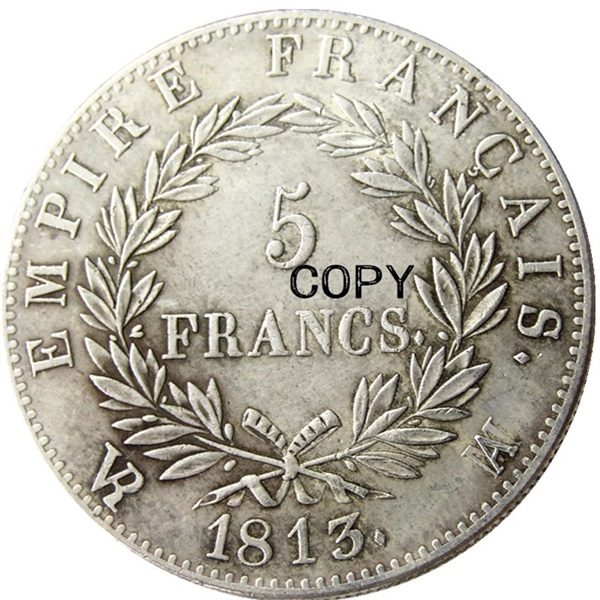 

France 5 Francs 1813A-W 9pcs Different Mintmark Craft For Chose Silver Plated Copy Coins