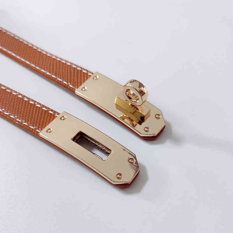 

Waistbands Belts Thin belt women's skirt, coat, sweater, suit, versatile waist, simple gold buckle, Kelly's hbelt, Black