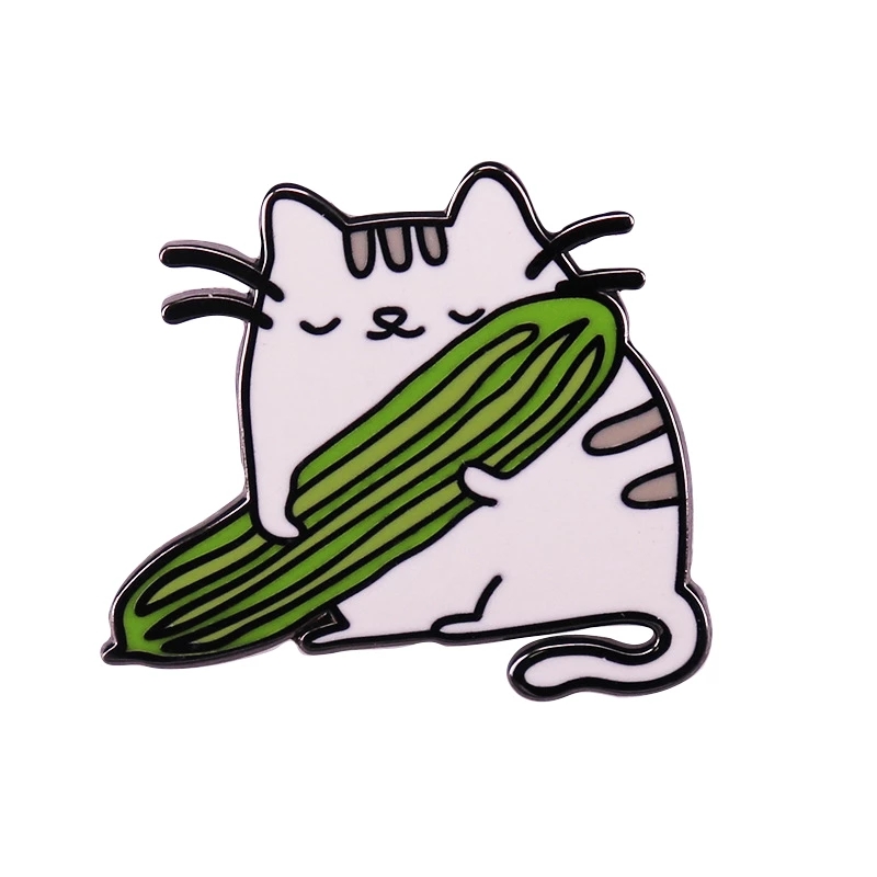 

Cartoon Cat Enamel Pin Anime Pins New Year Gift Manga Briefcase Badges on Backpack Brooch for Clothes Cute Things, As picture