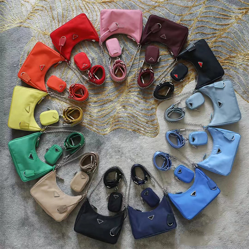 Designer stray bag nylon Hobo luxury underarm bag men's and women's same style messenger bags three-piece set accessories letter decora