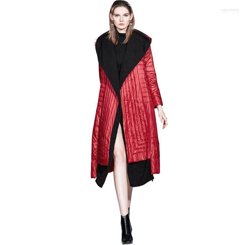 

Women' Down & Parkas 2022 Fashion High Quality Thin Light Women Jacket Winter Hooded White Duck Large Size NBH291 Kare22, Black