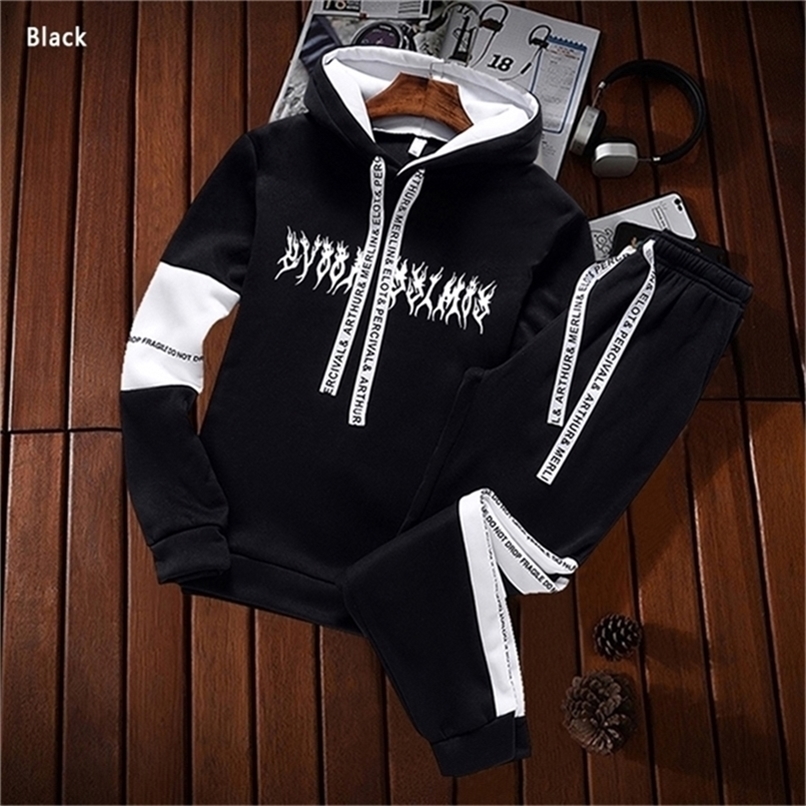 Ensembles de survêtement pour hommes, sweat-shirt à capuche décontracté, vêtements de sport pour homme, jogging, course à pied, pantalon à capuch