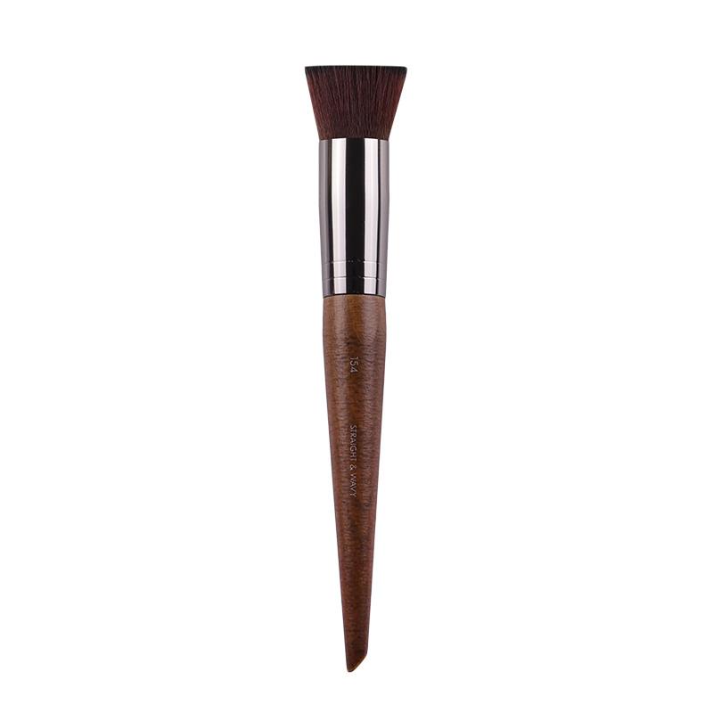 

Makeup Brushes Brand Buffer Blush Brush #154 Natural Wood Synthetic Flat Liquid Foundation Cream Make Up BrushMakeup