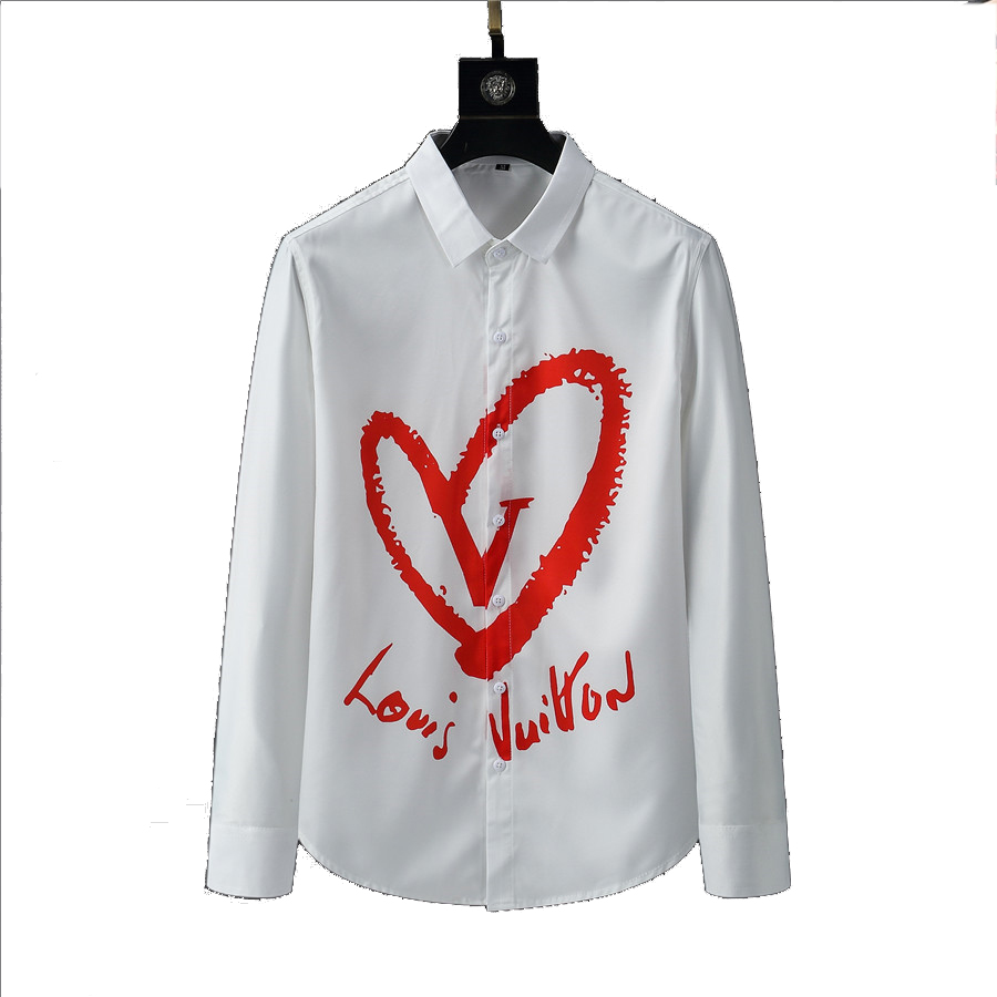 

2022 Luxurys Designers Dress Shirt Menswear Fashion Society Black Men Solid Color Business Casual Long Sleeve M-XXXL AP27