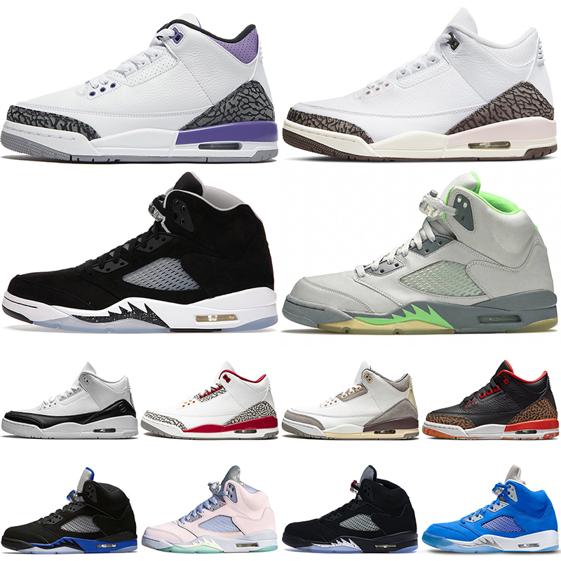 

Jumpman 3s Basketball Shoes 3 Neapolitan Kumquat Dark Iris 5s Green Bean Racer Blue Oreo 5 Black Metallic mens womens trainers outdoor sneakers, 5s easter