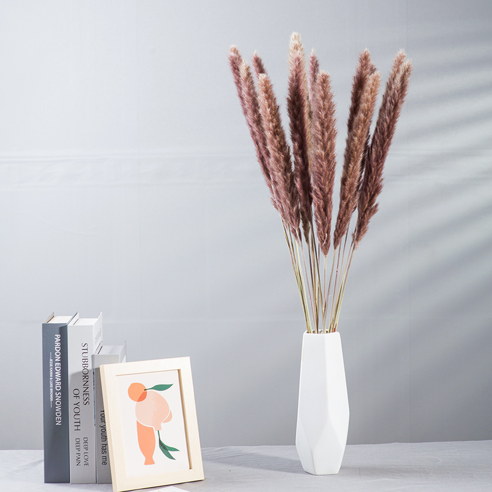 

Pampas Grass Phragmites Reed Dried Natural Flowers Bouquet Arrangement Wedding Party Decor Christmas Decorations For Home Table, Pink pampas no vase