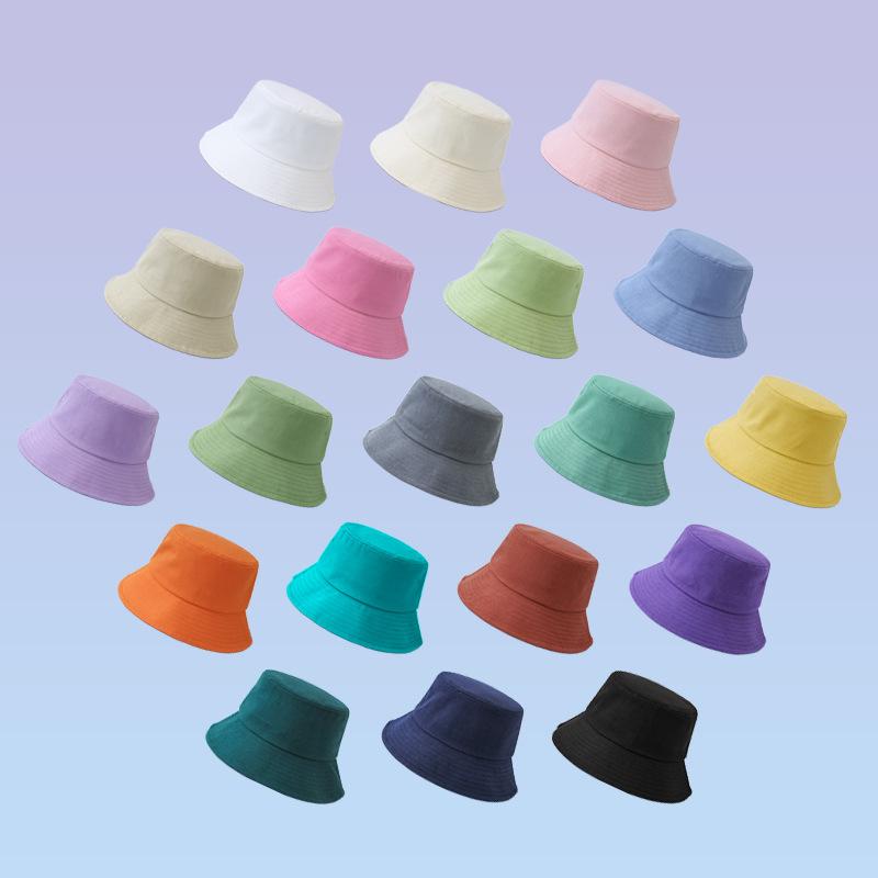 

Berets Unisex Sun Hats Women Summer Bucket Hat Men Pure Color Sunbonnet Fedoras Outdoor 17 Colors Fisherman Visor Basin CapBerets