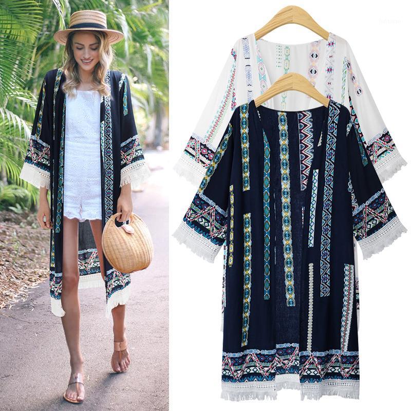 

Summer Sun Blouses Woman Korean Version Of The Large Size Street Fashion Kimono Cardigan Women Clothes 2022 Women's & Shirts, White
