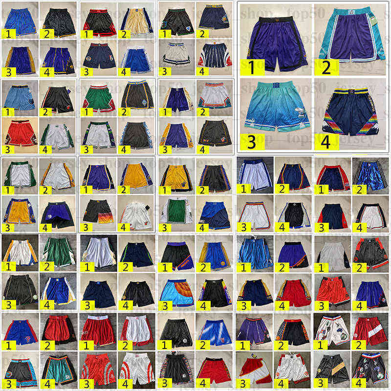

2022 New San Jersey Antonio Multi Spur Basketball Shorts Dalla Maverick Pocket Shorts Milwaukees Buck Golden Jersey State Brown Warriores, Sports