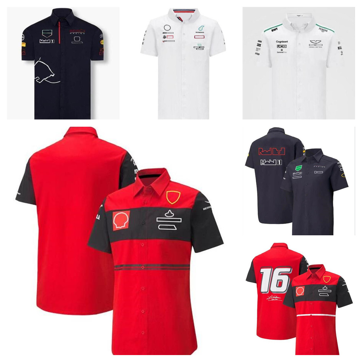 

F1 formula one short-sleeved shirt 2022 summer polo shirt same custom