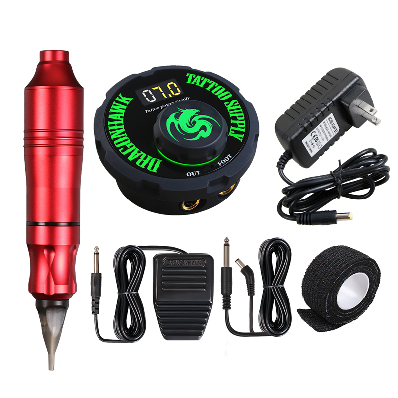 

Tattoo Permanent Makeup Set Rotary Pen Machine Tattoo Kits Mini Power Pedal Tattoo Studio Assortment 220418