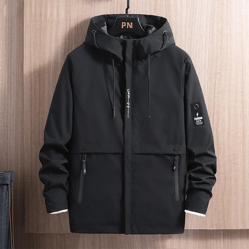 

Men's Jackets 2022 Mens Hooded Jacket Autumn Winter Casual Hoodie Solid Color Man Long Sleeve Japanese Streetwear Men Clothing, Black;brown