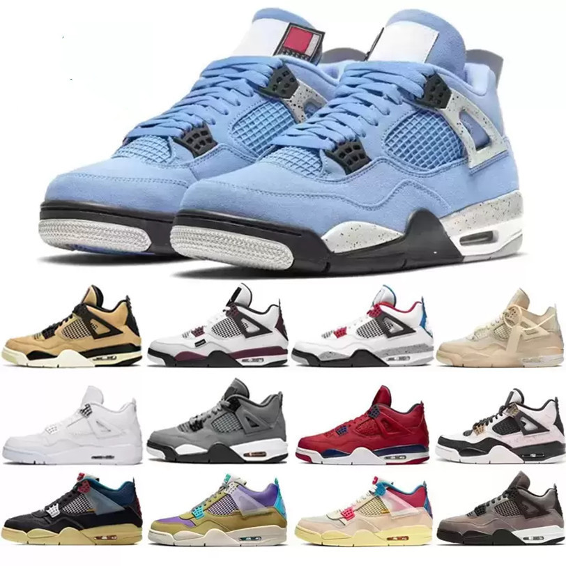 

Jumpman 4 Retro Basketball shoes Bred jordam 4s UNC Black Cat University Blue sports sneakers The Cactus White Grey Mens women Pure Royalty Sneaker, Aj4zb7201