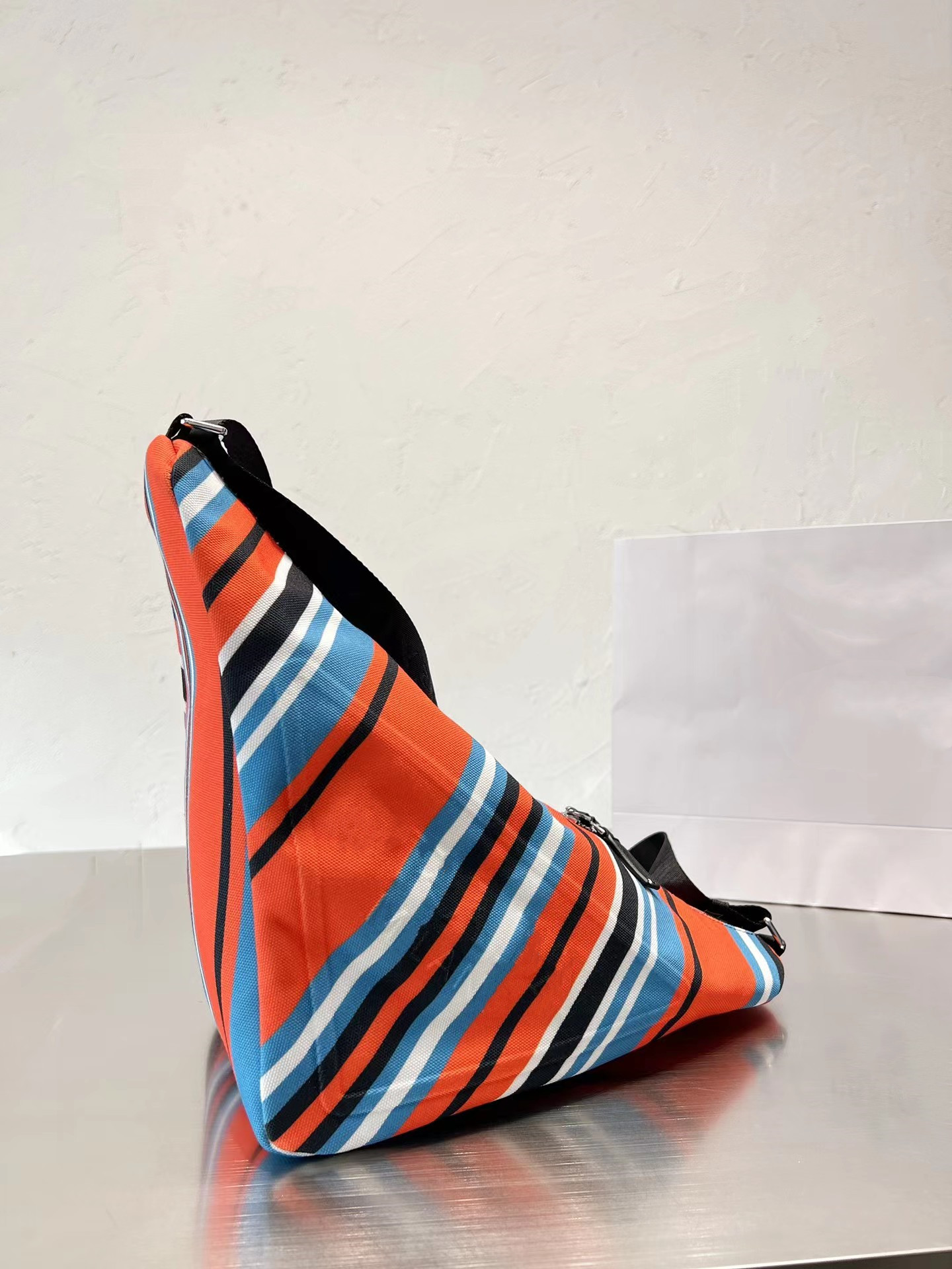 yisykiy Designer women bag Chest pack Handbags High Quality Striped Denim Canvas Triangle Bags Unisex Large Capacity One Shoulder Messenger
