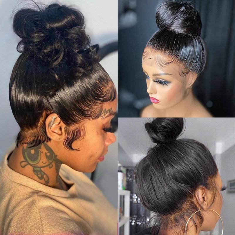 

Lace Wigs 30 Inch HD Transparent 13x4 Front Human Hair Brazilian 360 Straight Frontal Wig Women PrePlucked 5x5 Closure, T part lace wig