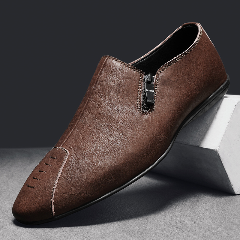 

Genuine Leather Men Casual Shoes Luxury Brand 2022 Mens Loafers Moccasins Breathable Slip on Driving Shoes Italian Shoes Comfy, Black