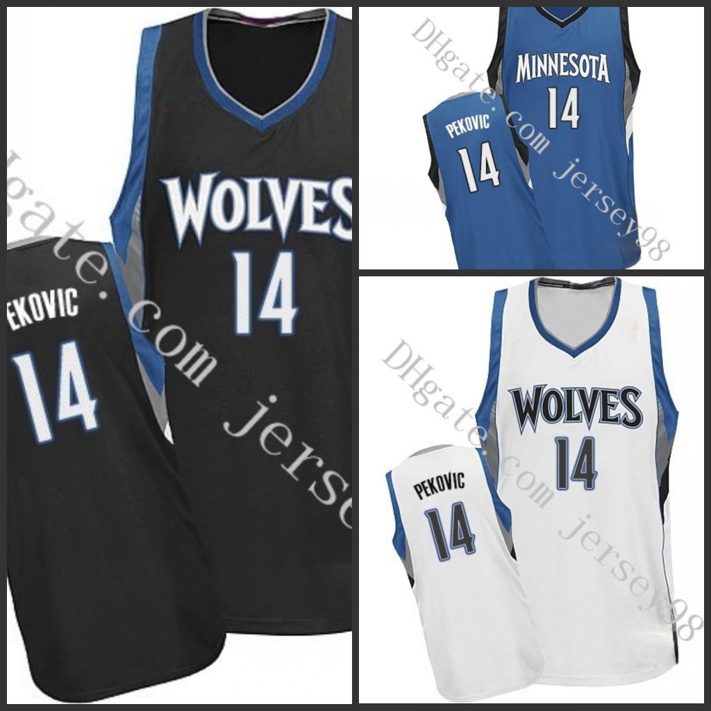 

Minnesota''Timberwolves''men #14''Nikola''Pekovic retro Basketball''Jersey