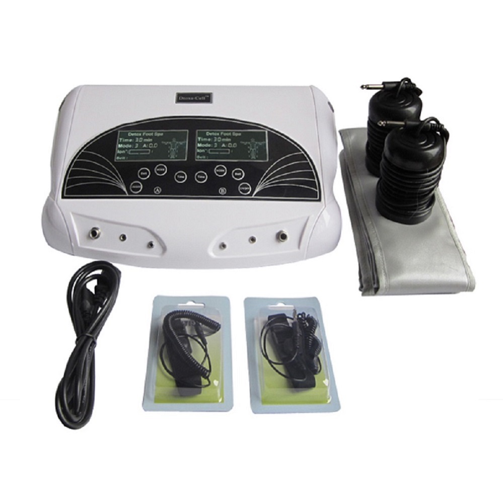 

Dual Foot Detox Ionic Spa Machine Hydrogen Cleanse For Two Person Use With Far Infrared Heating Belt Ion Feet Massage Leg Relax