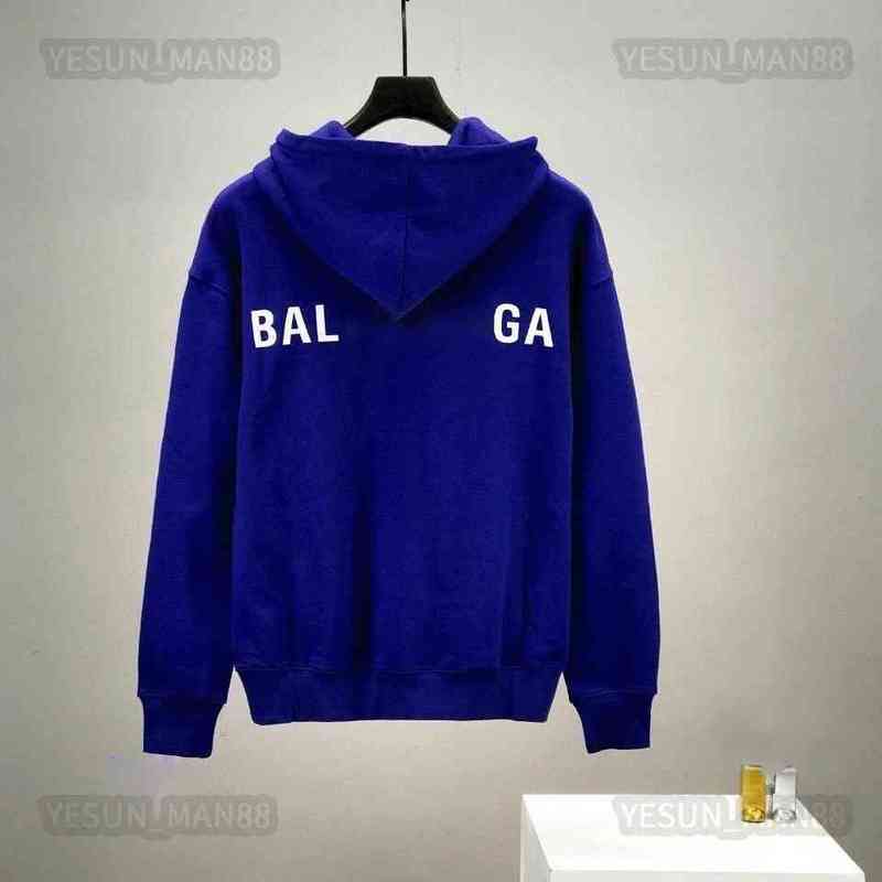 

Designer Luxury Balencaigas Classic European Fashion Pure Cotton Back Letter Printing Pullover Hoodie Mens And Womens Hooded Coat