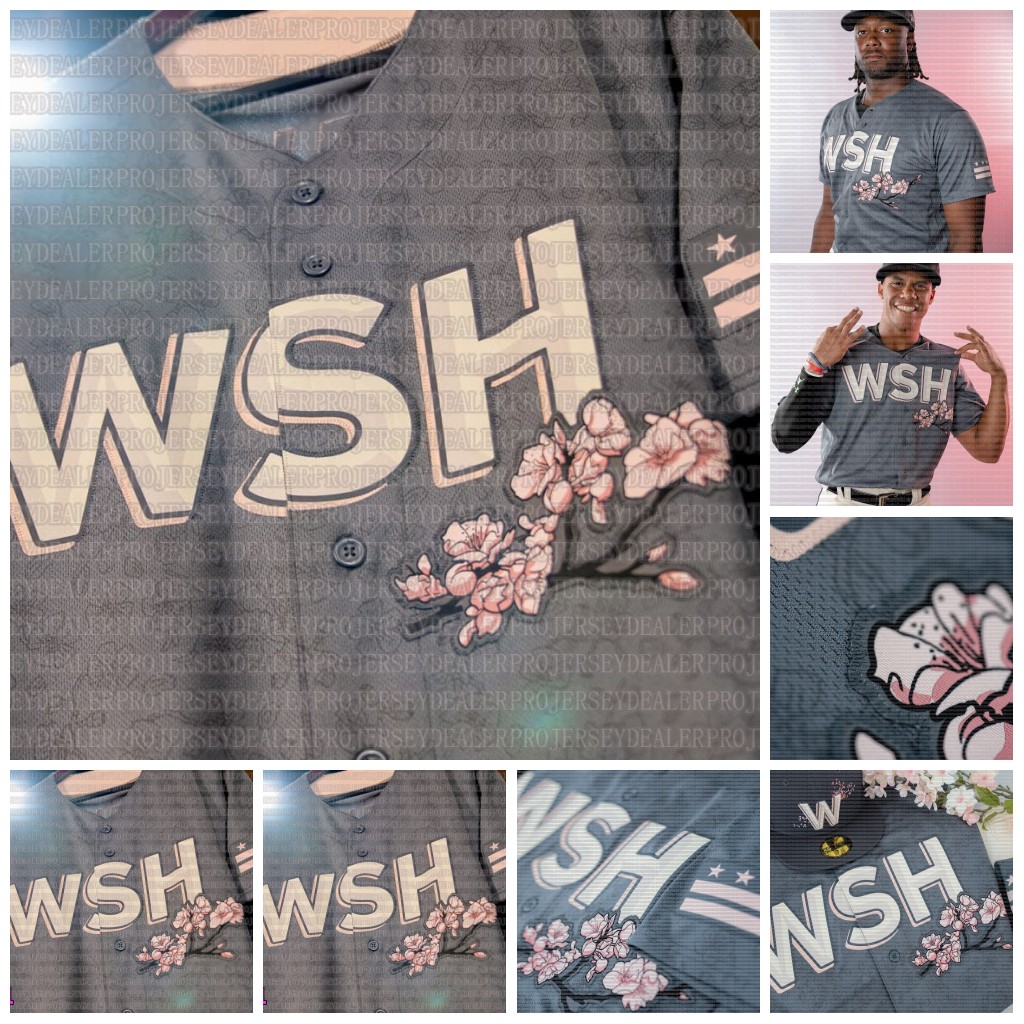 

Washington Nelson Cruz Nationals 2022 Cherry Blossom City Connect Jersey Juan Soto Darren Baker Riley Adams Gerardo Parra Escobar Josh Bell Robles, White stars w flex base mens s-xxxl