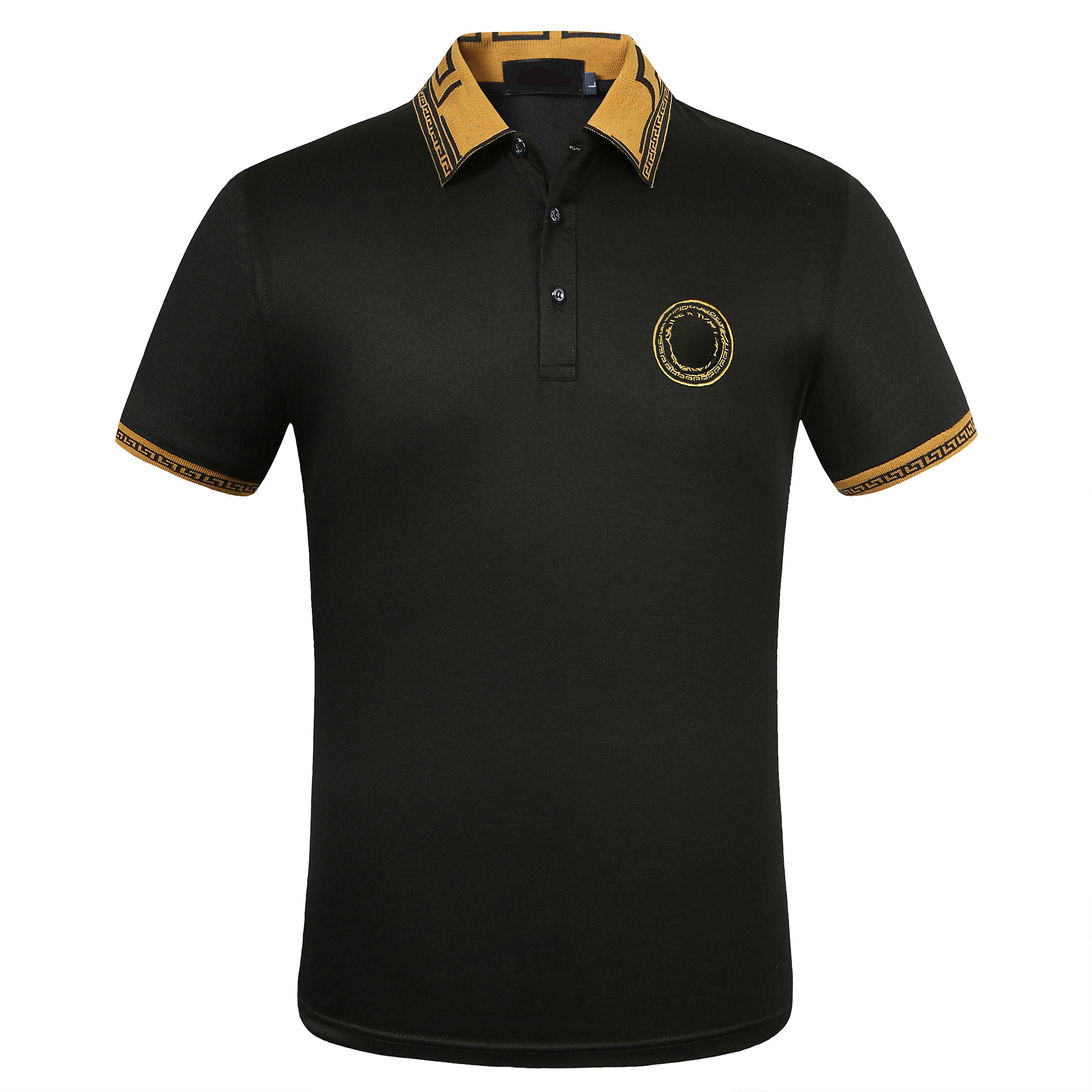 

2021 Fashion Brand Classic Men's Casual Polo Shirt MedusaS T-shirt Floral Embroidered Sleeve Top