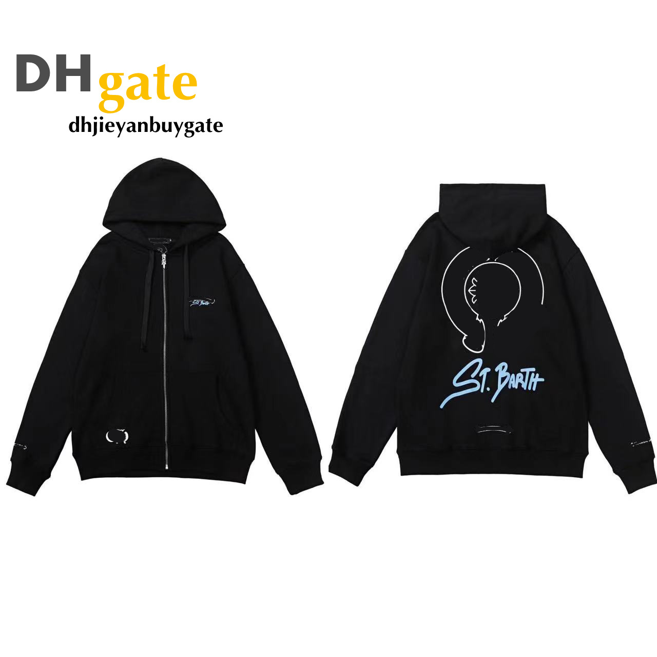 

Spring and autumn fashion hoodie CH st barth horseshoe Sanskrit men and women casual sweater cross retro design couple tracksuits
