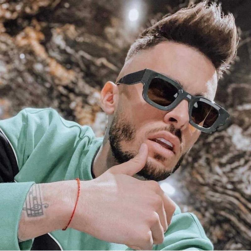 

Sunglasses 2022Trend Rhude THIERRY RHEVISION High-quality Rectangle Acetate MIGUELStreet Hip-hop Style Optical Prescription Lens