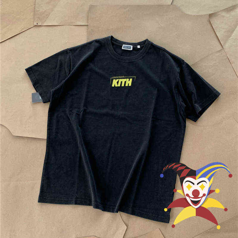 

Embroidery Box Kith T-shirt Men Women Quality Vintage Summer Shirt Tee