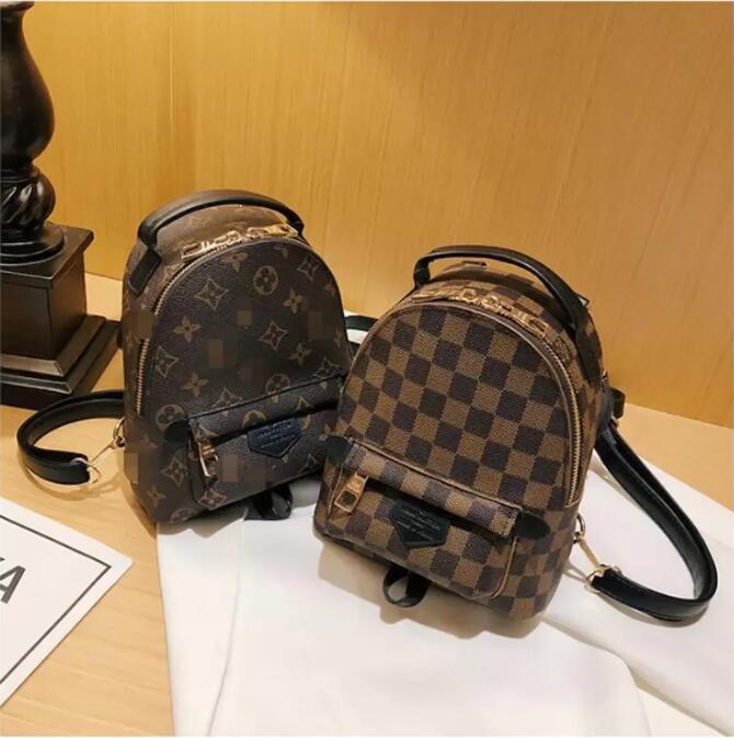 

New High Quality Arrival PU Leather Backpack Bag Women's Backpacks Designer Backpacks Bags Fashion Casual Women Small Back pack Style LVs louiseitys viutonitys, Black flower