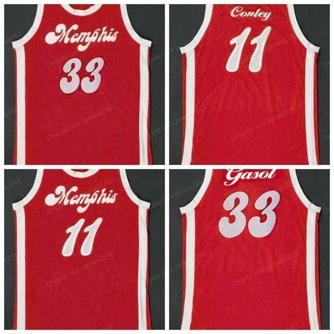

Xflsp Custom Mike # Conley PAU GASOL Basketball Jersey Men's All Stitched Red Any Size 2XS-5XL Name And Number Top Quality, 11#red